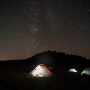 Milky Way over campsite on Montana's Tongue River